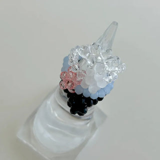 Summer Flower Ball Bead Ring Beach Look Resort Look