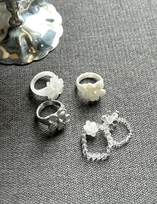 Summer Flower Ball Bead Ring Beach Look Resort Look