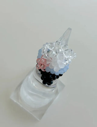 Summer Flower Ball Bead Ring Beach Look Resort Look
