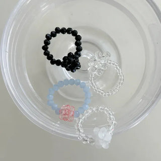 Summer Flower Ball Bead Ring Beach Look Resort Look