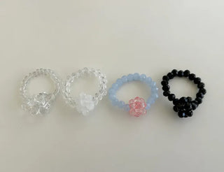 Summer Flower Ball Bead Ring Beach Look Resort Look