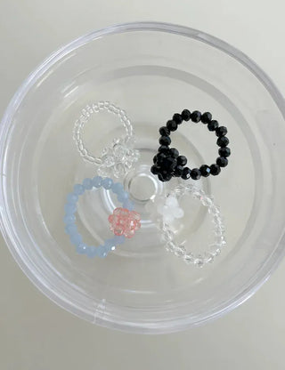 Summer Flower Ball Bead Ring Beach Look Resort Look