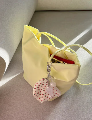 Cherry Pouch Mini Fabric Coin Purse Keyring