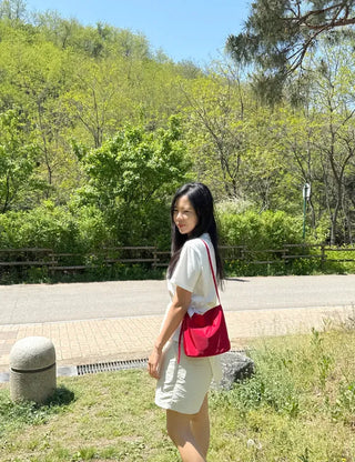 Square Crossbody Nylon Bag Daily Shoulder Bag
