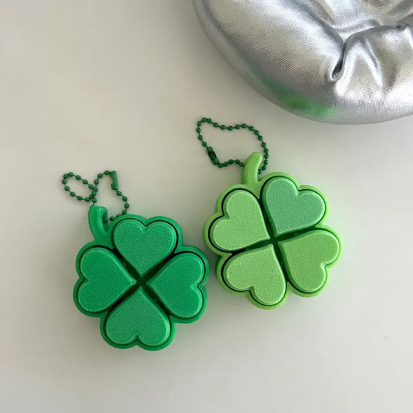 Big Four-Leaf Clover Clicker Keycap Bag Keyring Click