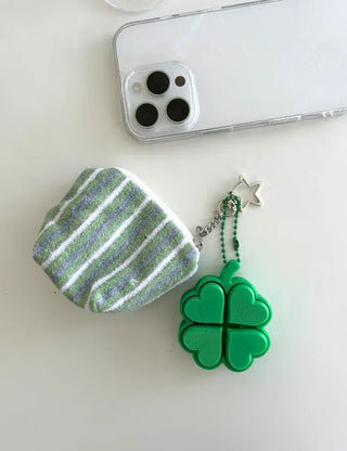 Big Four-Leaf Clover Clicker Keycap Bag Keyring Click