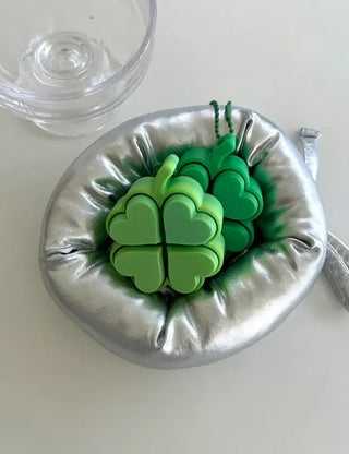 Big Four-Leaf Clover Clicker Keycap Bag Keyring Click