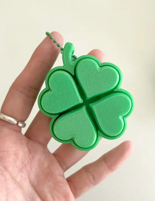 Big Four-Leaf Clover Clicker Keycap Bag Keyring Click