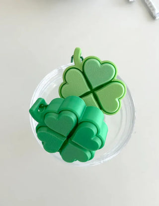 Big Four-Leaf Clover Clicker Keycap Bag Keyring Click