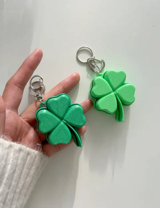 Big Four-Leaf Clover Clicker Keycap Bag Keyring Click