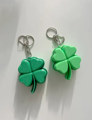 Big Four-Leaf Clover Clicker Keycap Bag Keyring Click