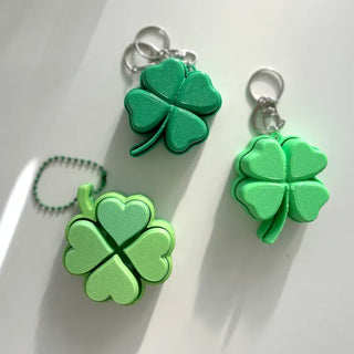 Big Four-Leaf Clover Clicker Keycap Bag Keyring Click