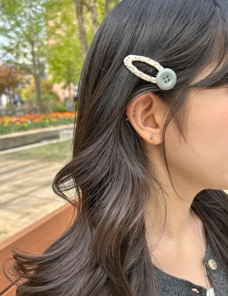 Piece Set Dot Button Hairpin Snap Pin Mini Hairpin