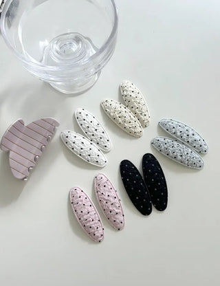 Piece Set Dot Button Hairpin Snap Pin Mini Hairpin