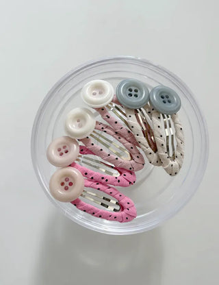 Piece Set Dot Button Hairpin Snap Pin Mini Hairpin