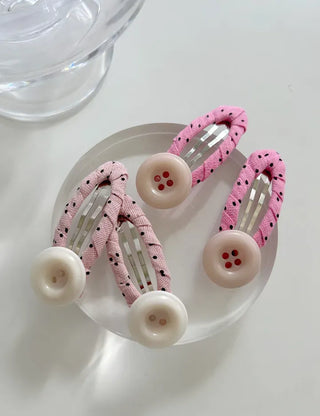 Piece Set Dot Button Hairpin Snap Pin Mini Hairpin