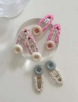Piece Set Dot Button Hairpin Snap Pin Mini Hairpin