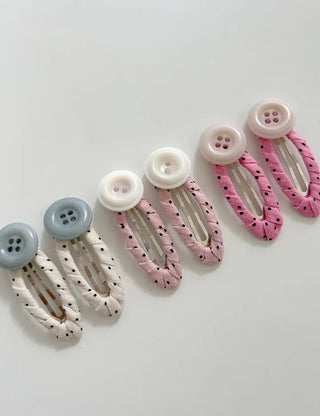Piece Set Dot Button Hairpin Snap Pin Mini Hairpin