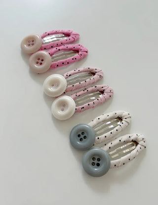 Piece Set Dot Button Hairpin Snap Pin Mini Hairpin