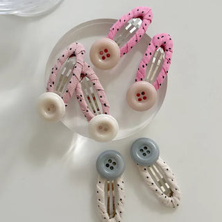 Piece Set Dot Button Hairpin Snap Pin Mini Hairpin