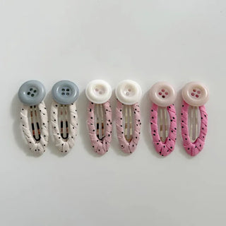 Piece Set Dot Button Hairpin Snap Pin Mini Hairpin