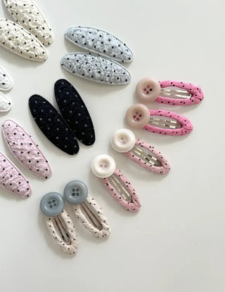 Piece Set Dot Button Hairpin Snap Pin Mini Hairpin