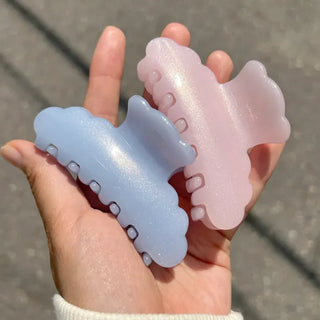 Cloud hair clip half-up hairstyle medium size