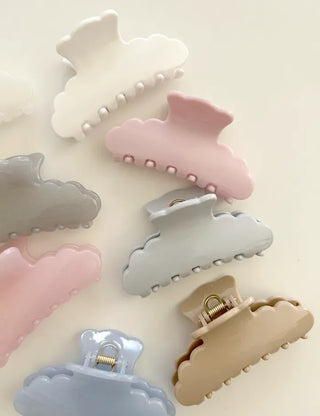 Cloud hair clip half-up hairstyle medium size