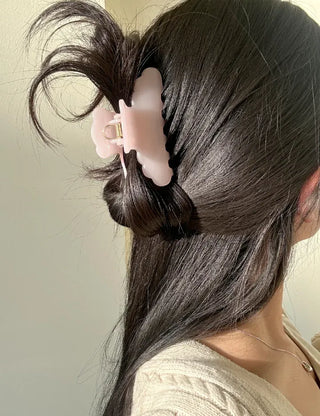 Cloud hair clip half-up hairstyle medium size
