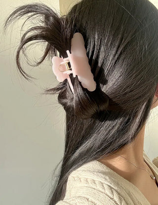 Cloud hair clip half-up hairstyle medium size