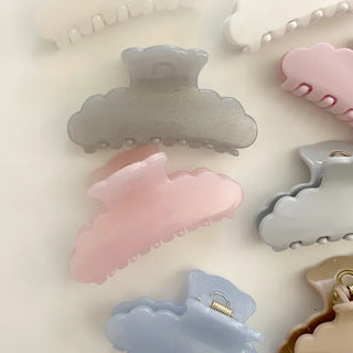 Cloud hair clip half-up hairstyle medium size