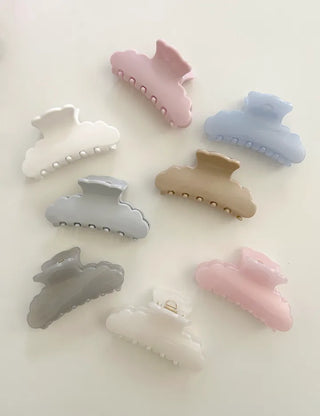 Cloud hair clip half-up hairstyle medium size