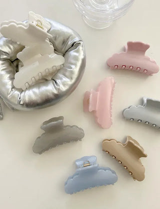 Cloud hair clip half-up hairstyle medium size