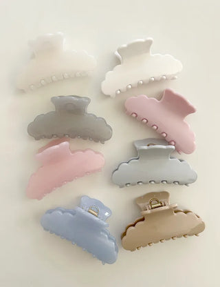 Cloud hair clip half-up hairstyle medium size