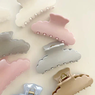Cloud hair clip half-up hairstyle medium size