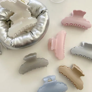 Cloud hair clip half-up hairstyle medium size