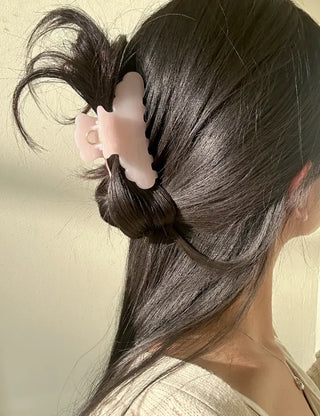 Cloud hair clip half-up hairstyle medium size
