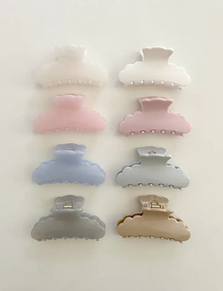 Cloud hair clip half-up hairstyle medium size
