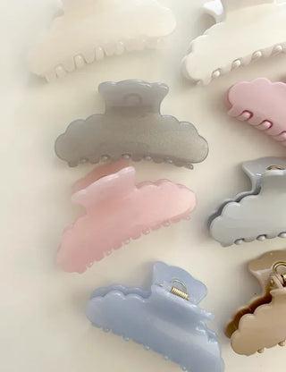 Cloud hair clip half-up hairstyle medium size