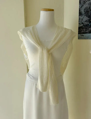 Net cardigan shawl, knit shoulder shawl, summer cover-up