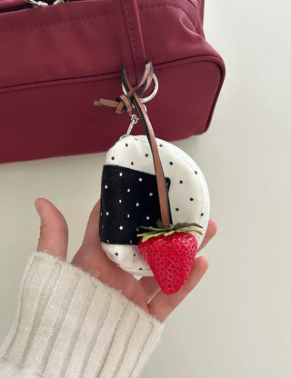 Rice ball pouch mini fabric coin purse keyring
