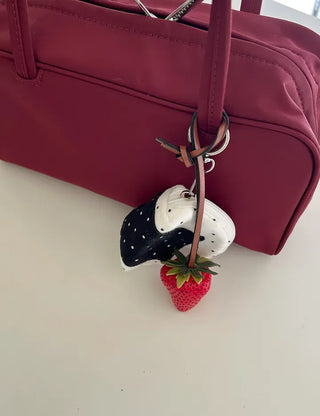 Rice ball pouch mini fabric coin purse keyring