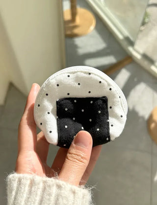 Rice ball pouch mini fabric coin purse keyring