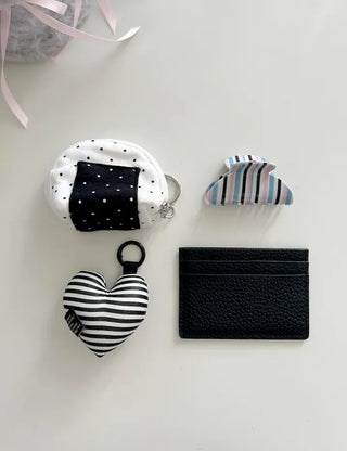 Rice ball pouch mini fabric coin purse keyring