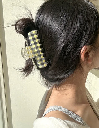 Clip check hair clip transparent large updo