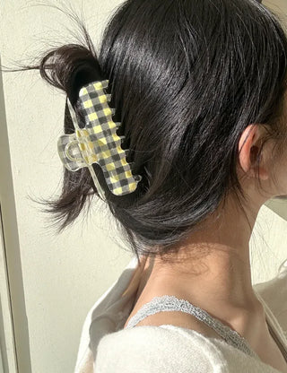 Clip check hair clip transparent large updo