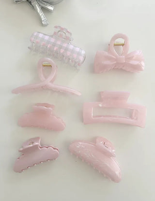 Clip check hair clip transparent large updo