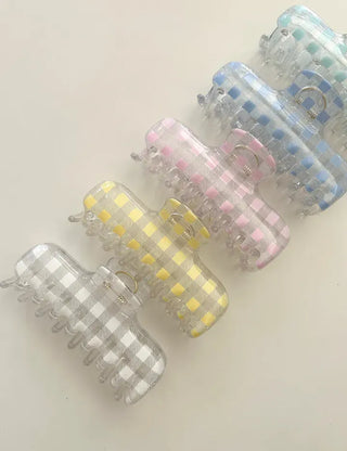 Clip check hair clip transparent large updo