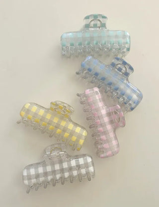 Clip check hair clip transparent large updo