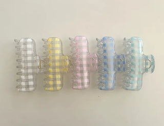 Clip check hair clip transparent large updo